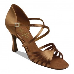 Supadance Style 1010 | Dark Tan Sateen Leather | Ladies Latin